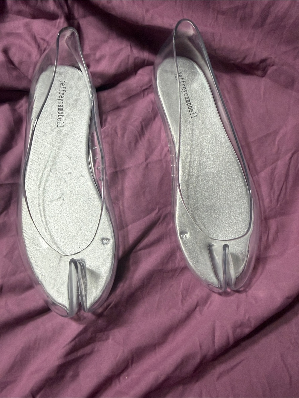 Jeffrey Campbell Transparent Split-Toe Flats